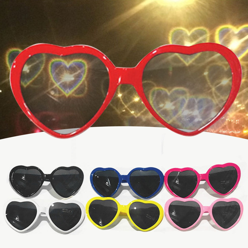 Gafas de Difracción con Forma de Corazón